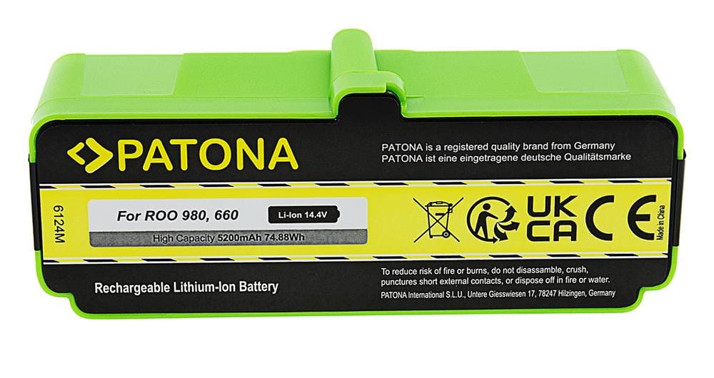 PATONA batería 5200 mAh para Roomba iRobot serie 600 800 900
