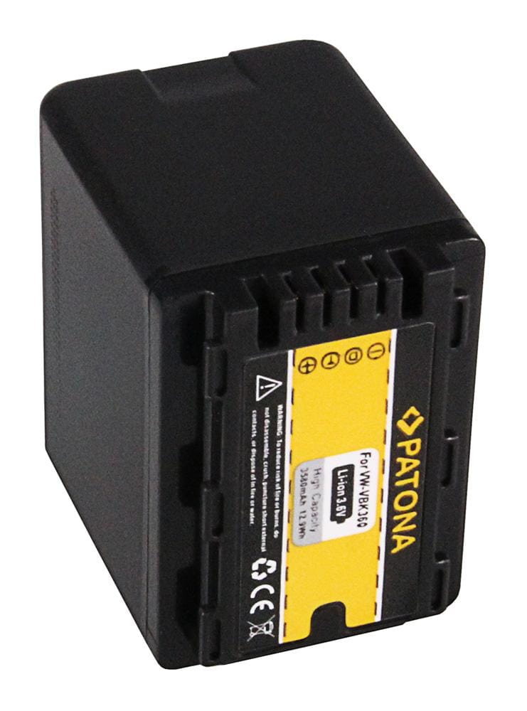 PATONA Batteria per Panasonic VW‑VBK360 VBK360 VBK 360 + Indicatore di autonomia
