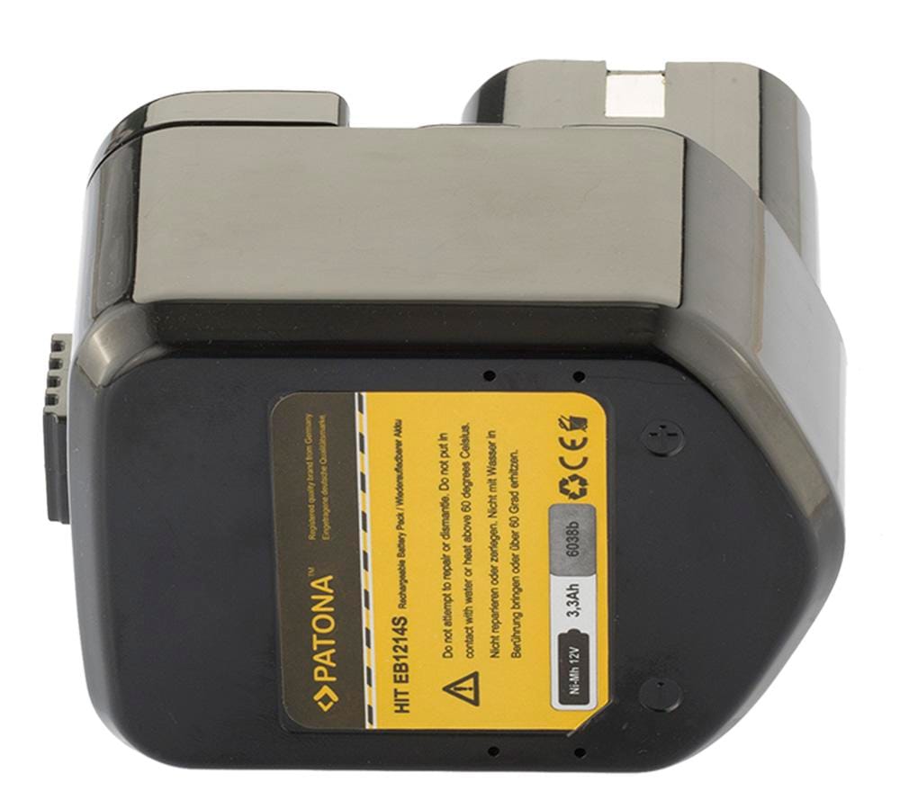 PATONA Batterie pour Hitachi 12 V 3300 mAh Ni‑Mh EB1230X EB1233X C5D PATONA Batterie pour Hitachi 12 V 3300 mAh Ni‑Mh EB1230X EB1233X C5D