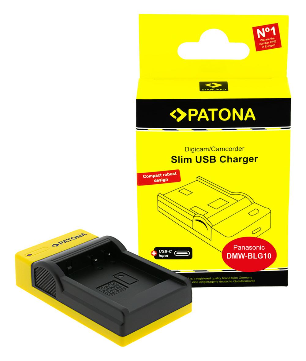 PATONA Slim USB Charger with USB‑C Input for Panasonic DMW‑BLG10 CSBLG10MC CS‑BLG10MC DMWBLG10 DMW