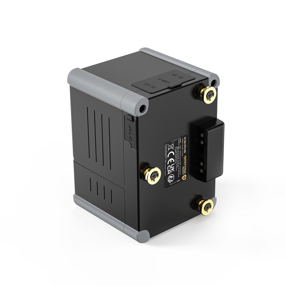 PATONA PROTECT Gold Mount Batteria G150 PD100 148Wh USB‑C USB‑A D‑Tap 2x DC‑out PATONA PROTECT Gold Mount Batteria G150 PD100 148Wh USB‑C USB‑A D‑Tap 2x DC‑out