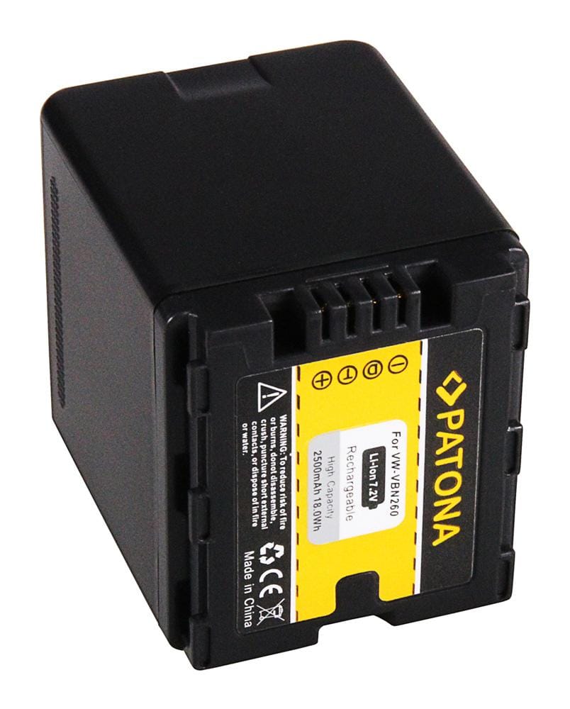 PATONA batteria per Panasonic HDC‑SD800 SD900 SD909 TM900 HS900 VW‑VBN260