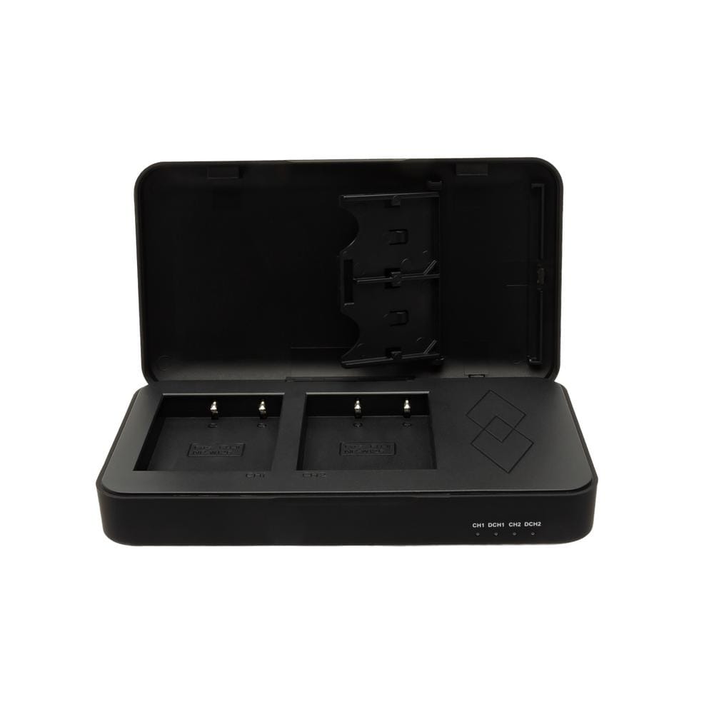 Carregador Dual PATONA para Fuji NP-W126 FinePix com função Powerbank e armazenamento de cartões de memória