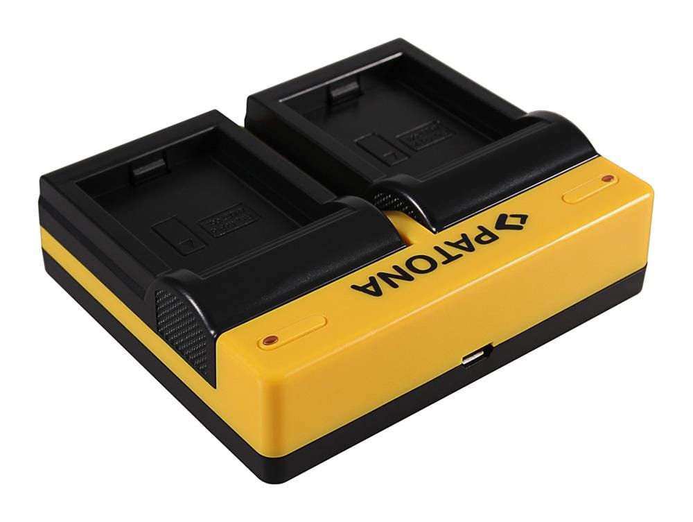 Carregador duplo PATONA para GoPro AHDBT-001 HD Hero 1, 2, Helmet Hero HD com Micro‑USB Carregador duplo PATONA para GoPro AHDBT-001 HD Hero 1, 2, Helmet Hero HD com Micro‑USB