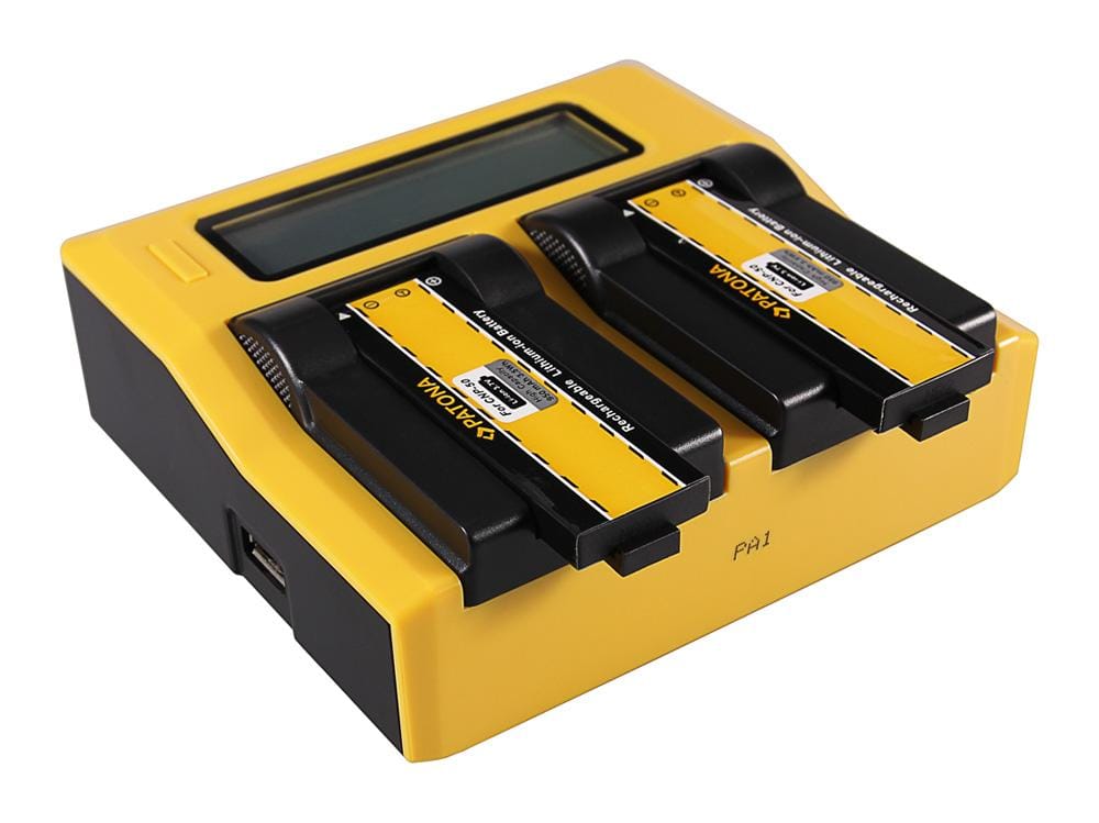 PATONA Carregador Dual LCD USB para Casio NP-50 Exilim EXV7 EX-V7 EXV8 EX-V8 PATONA Carregador Dual LCD USB para Casio NP-50 Exilim EXV7 EX-V7 EXV8 EX-V8