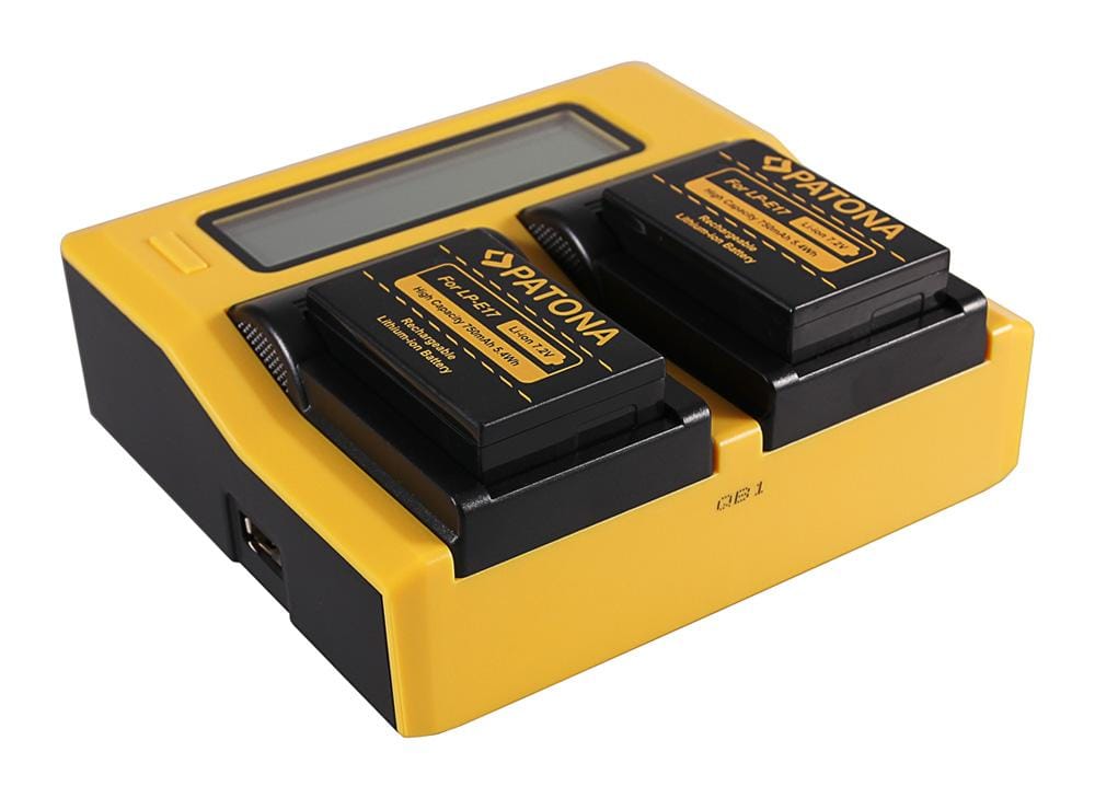 PATONA Dual LCD USB Caricatore per Canon LP-E17 EOS 750D 760D 8000D Kiss X8i Rebel PATONA Dual LCD USB Caricatore per Canon LP-E17 EOS 750D 760D 8000D Kiss X8i Rebel