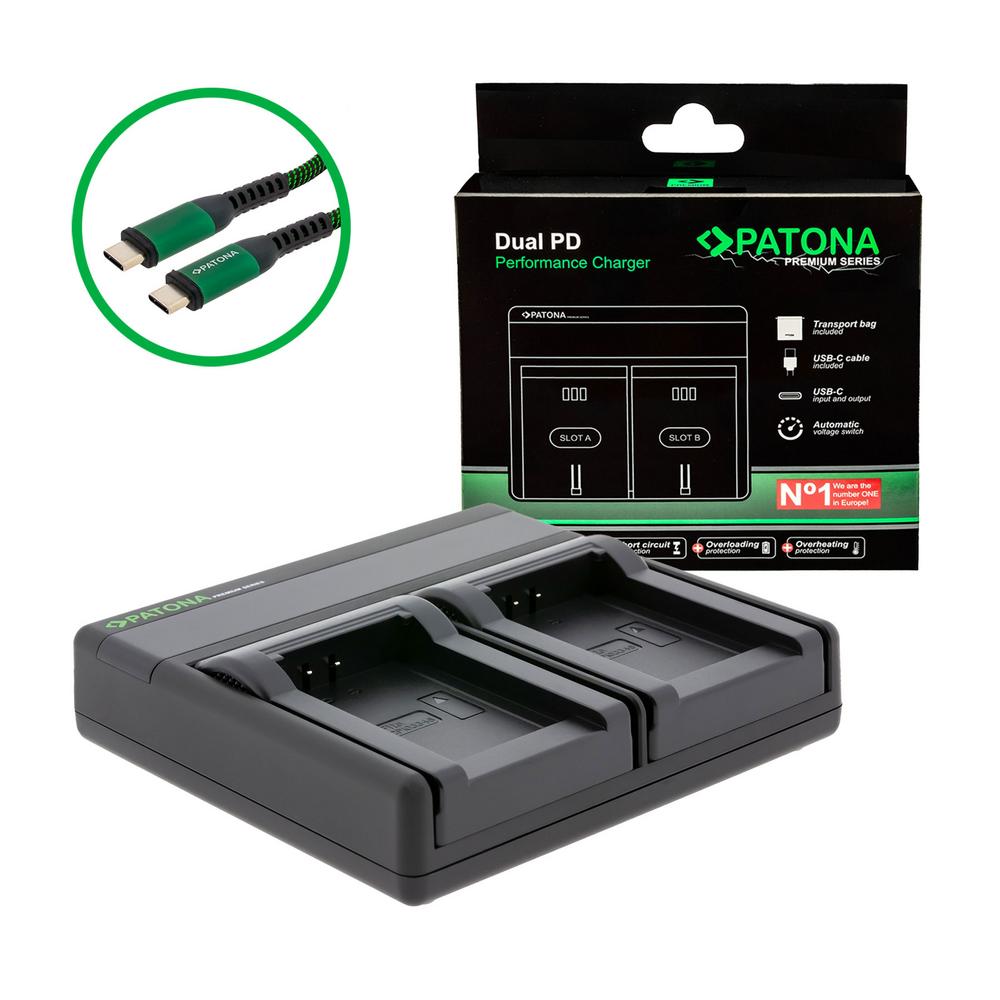 PATONA Premium Dual PD Performance Charger for Oregon ICP103446 incl. USB‑C input/output